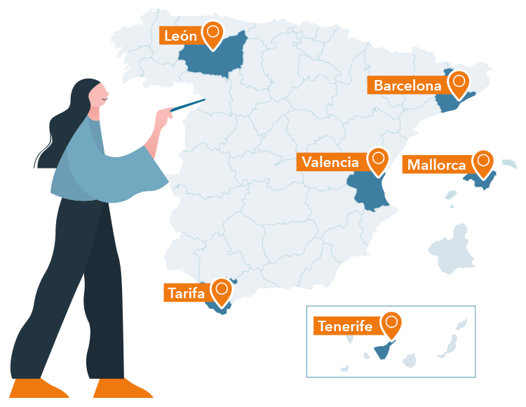 mapa centros de formación